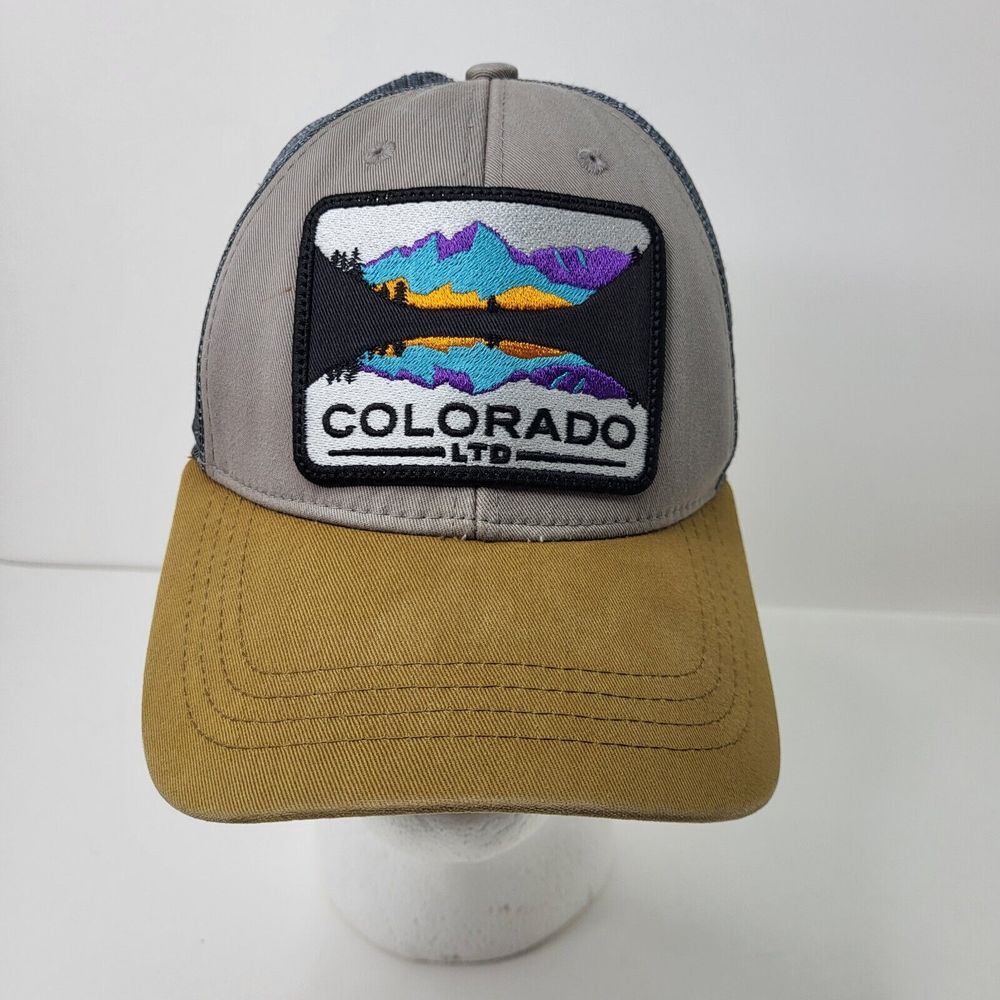 Colorado Hat Cap Snapback Gray Adjustable Adult Trucker Casual Rocky Mountains